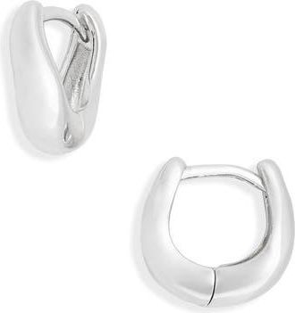 Nordstrom Rack Demi Fine Molten Huggie Hoop Earrings in Silver at Nordstrom Rack