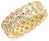 Nordstrom Rack Double Row CZ Eternity Ring in Clear- Gold at Nordstrom Rack, Size 9
