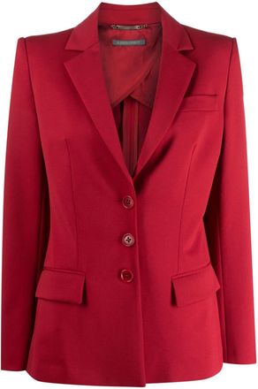 Alberta Ferretti single-breasted blazer - women - Virgin Wool/Elastane/Cupro/Acetate - 44 - Red