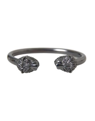 Nialaya Rhodium Lion Bangle Bracelet Womens Women