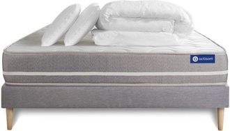 Actisom Pack Colch&oacute;n Gris L&aacute;tex Y Espuma Viscoel&aacute;stica 140 X 190