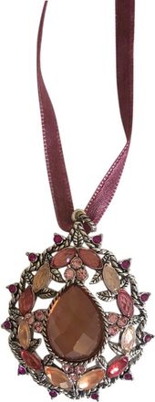 Monet Pink Crystal Embellished Satin Choker