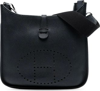 Herm&egrave;s Borsa a tracolla Evelyne III 29 in pelle Clemence 2014 - Blu