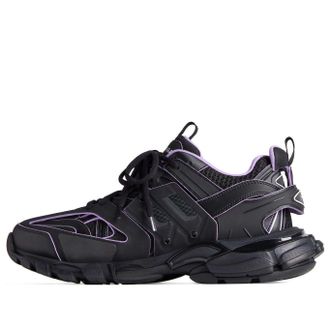 Balenciaga (WMNS) Balenciaga Track Sock Sneakers Black and Light Purple Knit and Nylon 736328W3SKC1058