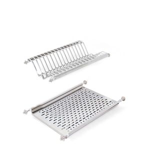 Emuca Escurreplatos Para M&oacute;dulos Altos, M&oacute;dulo 500mm, Acero Inoxidable - Acero Inoxidable - Emuca