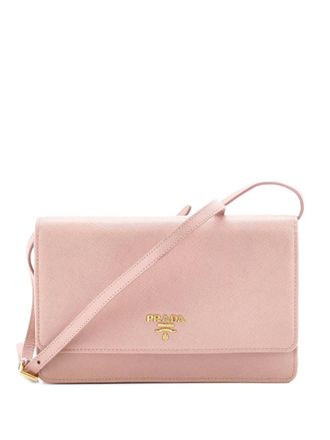 Prada Wallet on Strap Saffiano Leather Small crossbody bag - Rosa