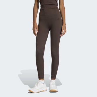 adidas Trainingstights ADIDAS PERFORMANCE WE KNIT 1/1 L, Damen, Gr. XL, N-Gr, aurora coffee, Obermaterial: 72% Polyamid, 22% Polyester, 6% Elasthan, Hosen Tr