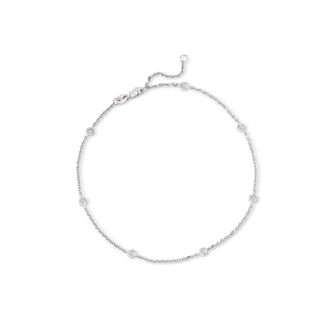 Ross-Simons Bezel-Set Diamond Anklet in 14kt White Gold