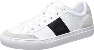 Lacoste Mens COURTLINE 319 1 US CMA Sneakers, White (White/Black 147), 9.5 UK