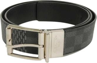 Louis Vuitton Pre-owned Damier Graphite Standard Belt - Heren - Vintage Accessoires - Zwart - ONE Size - Vintage