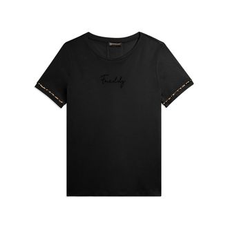 Freddy T-shirt con inserto crinkle sul retro e dettagli animalier