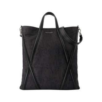 Alexander McQueen Medusa Service Plate - male - Alexander McQueen - Shopping Bags - Black - ONE SIZE - Bags