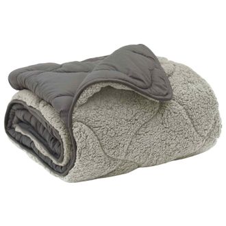 vidaXL Edred&oacute;n De Todo El A&ntilde;o Acolchado Gris Claro 200 X 200 Cm Vidaxl
