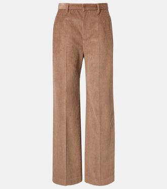 Brunello Cucinelli Monili cotton corduroy wide-leg pants