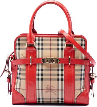 Burberry Pre-owned Burberry Haymarket Check Coated Canvas Minford Portrait Satchel Ladies 69Z8UMIGJEA4X4T3
