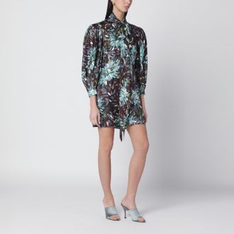 Gucci Printed silk twill dress