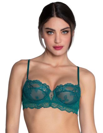 Lise Charmel Womens ACH3013 Sublime En Dentelle Half Cup Bra - Green - Size 32C