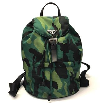Prada Green Nylon Backpack (Pre-Owned)