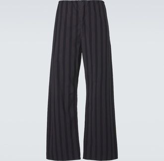 Maison Margiela Striped cotton wide-leg pants