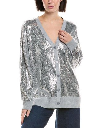 Vince Camuto Sequin Wool-Blend Cardigan