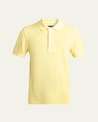 Tom Ford Mens Lyocell Pique Polo Shirt