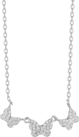 Sphera Milano Dnu 0 Units Sold Sphera Milano Silver Cz Triple Butterfly Necklace