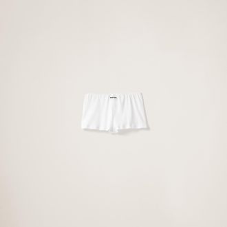 Miu Miu Ribbed knit boxer shorts