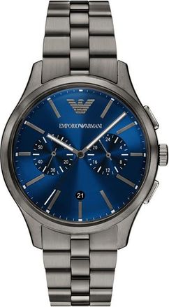 Emporio Armani Chronograph Bracelet Watch, 42mm in Gunmetal at Nordstrom
