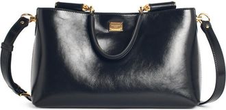 Dolce & Gabbana Gro&szlig;e schwarze Lear-Tasche My Sicily von Dolce & Gabbana