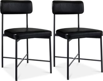 Best Choice Products Faux Leather Dining Chair Set of 2, Standard Height w/ Metal Frame