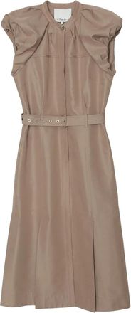 3.1 Phillip Lim Abito in popeline con cintura - Toni neutri