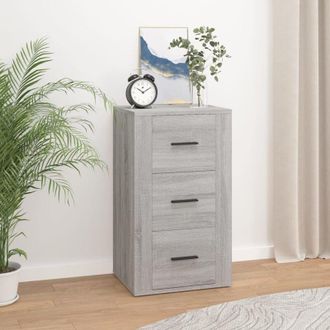 vidaXL Vidaxl - Aparador De Madera Contrachapada Gris Sonoma 40x33x70 Cm