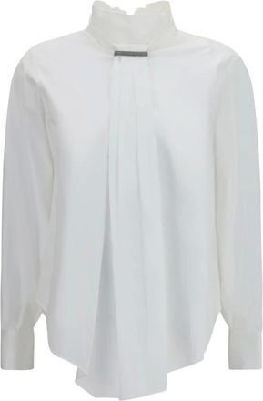 Brunello Cucinelli Camicetta con Decorazione Monili - - Blouses & Shirts - Donna - Bianco - M
