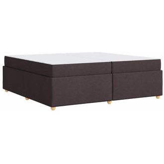 vidaXL Vidaxl - Estructura De Cama Con Colch&oacute;n Marr&oacute;n Oscuro 200 X 200 Cm Tela
