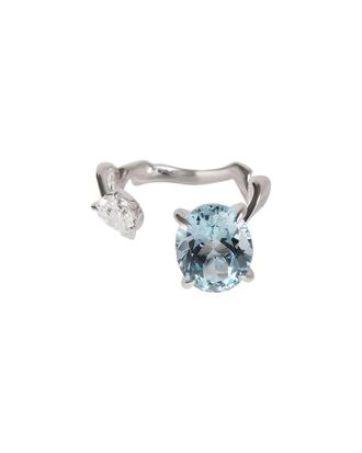 Dior Christian Dior Diorama Precieuse 18K Diamond Aquamarine Ring (Authentic Pre-Loved)
