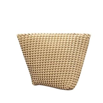 Bottega Veneta Pre-owned Woven Leather Clutch - Dames - Pre-owned - Beige - Maat: ONE Size Leer