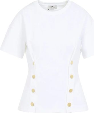 Elisabetta Franchi Canotta con bottoni - Bianco