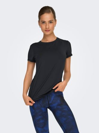 Only Play Trainingsshirt ONLY PLAY ONPBREE LIFE ON SS REG TEE NOOS, Damen, Gr. XL, schwarz, Single Jersey, Obermaterial: 88% Polyester, 12% Elasthan, unifarben,