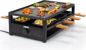 Princess Raclette 162655 Raclette De Acero Negro Para 8 Personas