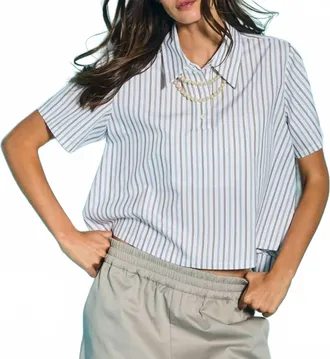 WE-AR4 Crew Short Sleeve Striped Shirt In Multi