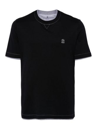 Brunello Cucinelli Logo Cotton T-Shirt
