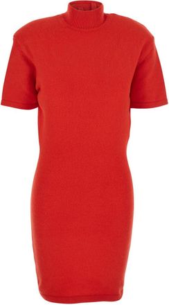 Jacquemus Red La Robe Maille Castagna Dress