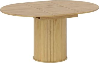 HOMCOM Mesa comedor extensible 150x110x75 cm madera natural