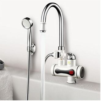 Trade Shop Trade Shop - Calentador De Agua Instant&aacute;neo Agua Caliente Ducha El&eacute;ctrica Cocina Ba&ntilde;o