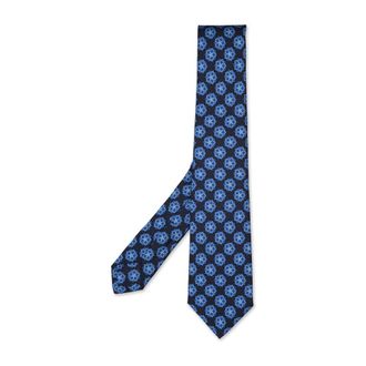 Kiton Ties, male, Blue, Size: ONE SIZE Blue Silk Elegant Scarf