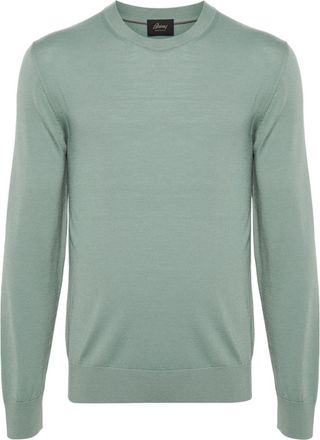Brioni fine-knit wool jumper - men - Wool - 52 - Green