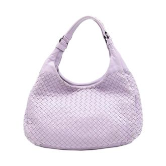 Bottega Veneta Pre-owned Handbags, female, Purple, Size: ONE SIZE Pre-owned Woven Leather Handbag