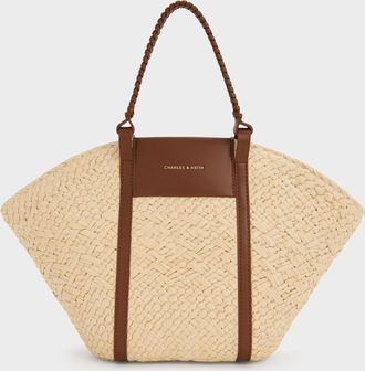 Charles & Keith Shalia Raffia Basket Bag