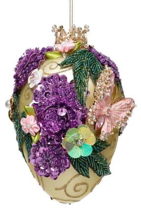 Mark Roberts Faberge Jewel Egg Ornament, Yellow in Pastel Yellow at Nordstrom