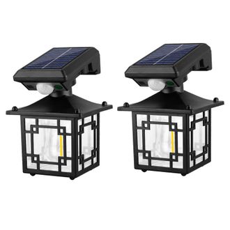 OEM Juego De 2 Apliques Solares De Pared Impermeables Ip65 Para Uso Exterior Con Detector De Movimiento, Para Iluminaci&oacute;n De Calles Y Jardines